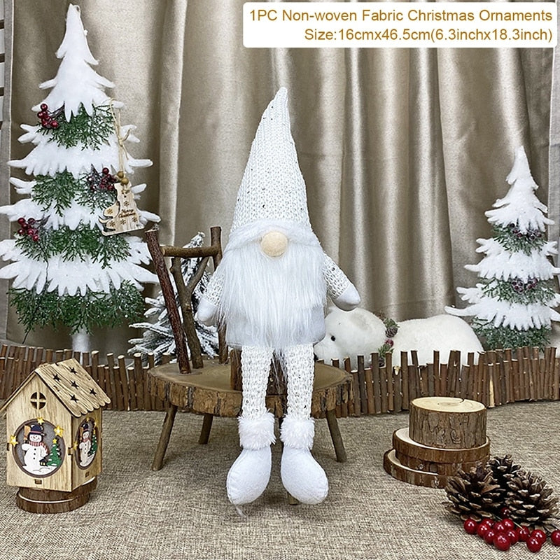 HULIANFU Santa Claus Christmas Doll Merry Christmas Decorations for Home Elk Christmas Ornaments Xmas Tree Decor  Navidad Natal Gifts - Deanwangkt