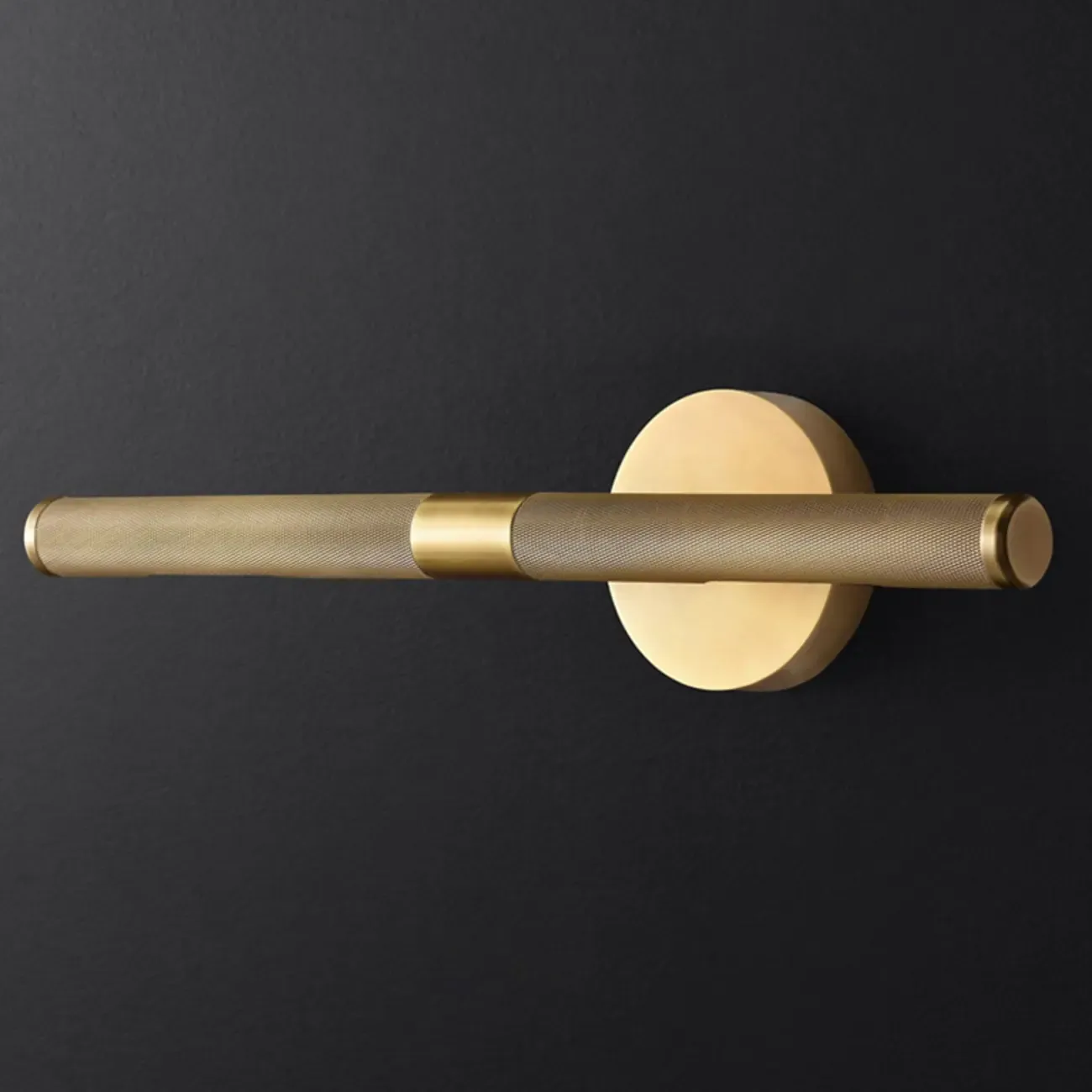 Modern Bathroom Black 2-Light Tube Vanity Light