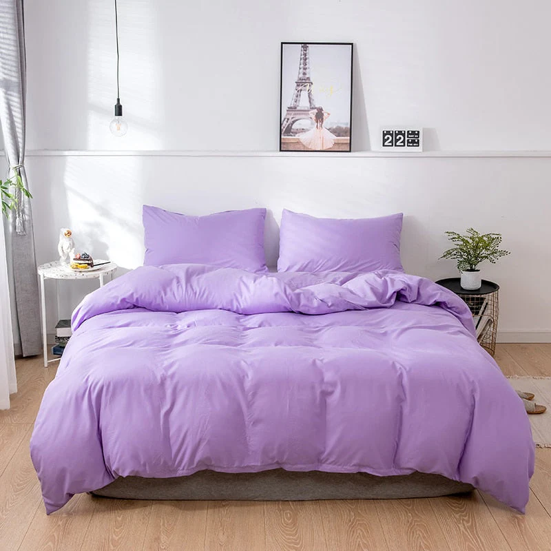 HULIANFU White Hotel Duvet Cover Pillowcase Solid Geometric Black Red Gray Simple Bedding Set 2 or 3 pcs Boy Teen Adult Girls - Deanwangkt