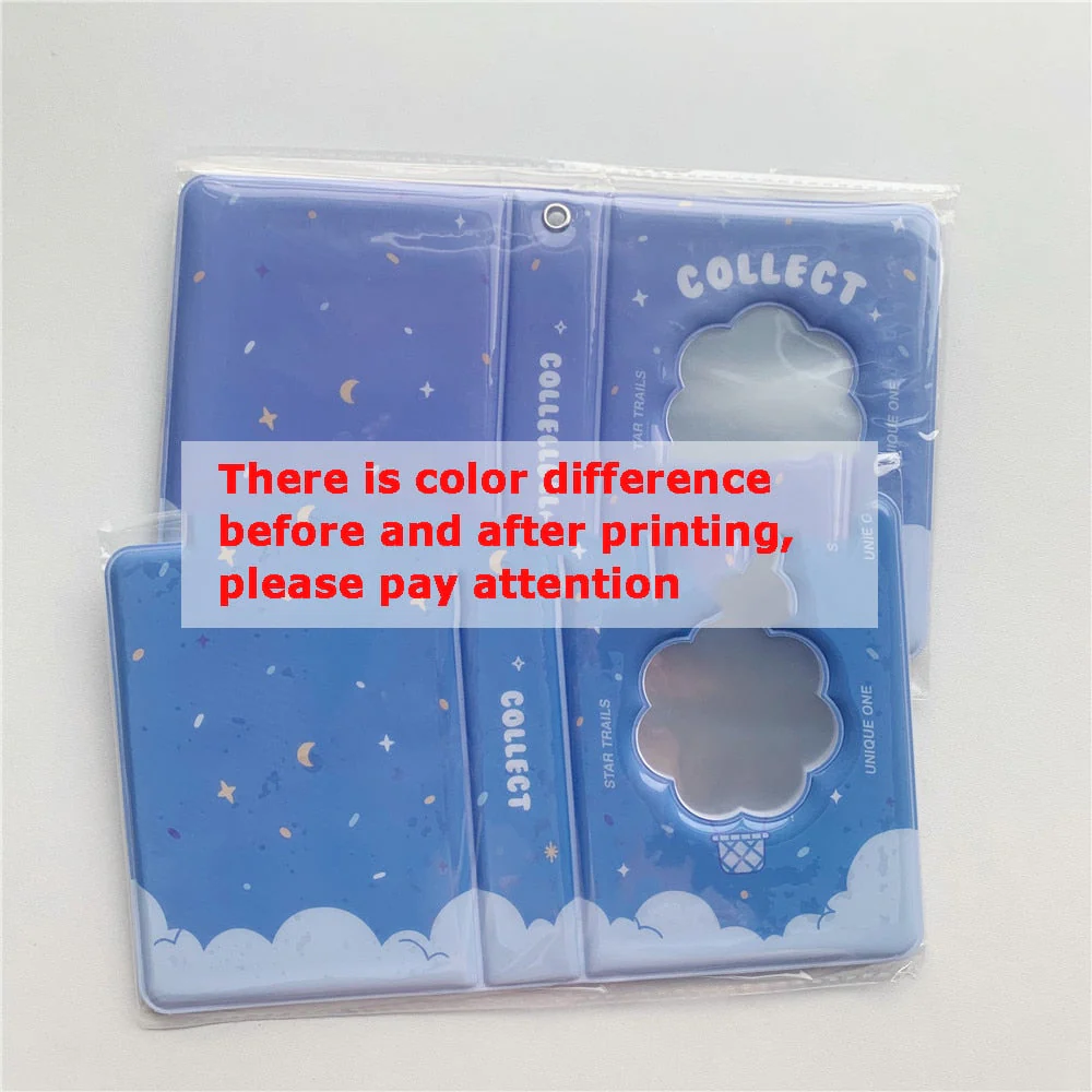 HULIANFU Kawaii Bear photo album 3 Inch Love Heart Hollow Kpop Card Binder Name Card Book Photo Album Card Photocard ID Holder 40 Pockets - Deanwangkt