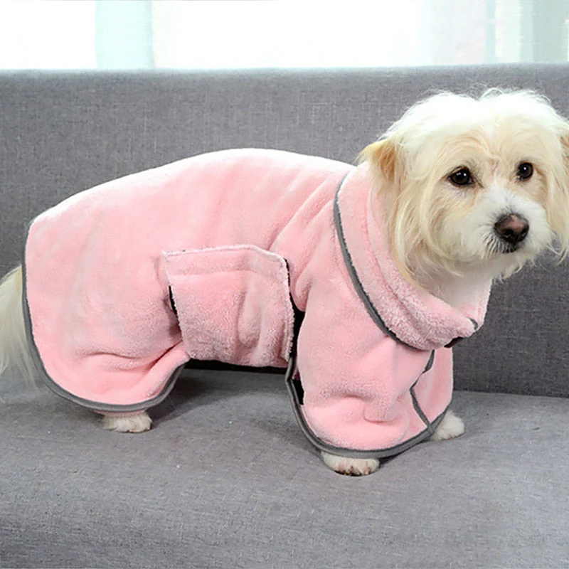 HULIANFU Pet Absorbent Towel Dog Bathrobe Xs-M Pet Dog Bath Towel For Small Medium Large Dogs Microfiber Super Absorbent Pet Drying Towel - Deanwangkt