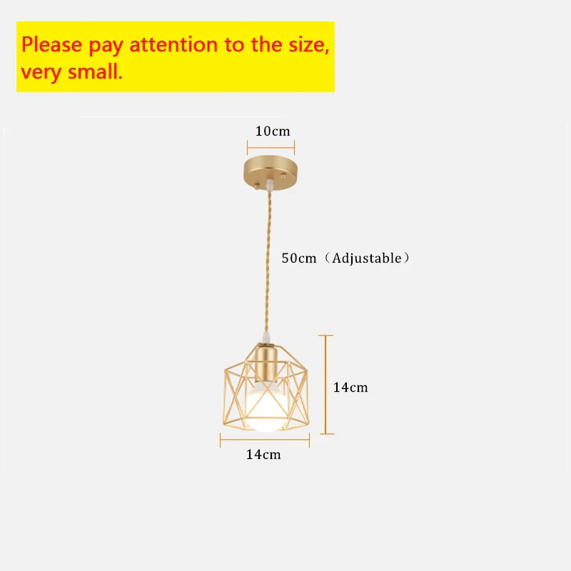 HULIANFU Modern LED Pendant Light Iron Gold Black Minimalist  Metal Cage Pendant Lamp Living Room Restaurant Shop Bar Fixture Decoration - Deanwangkt