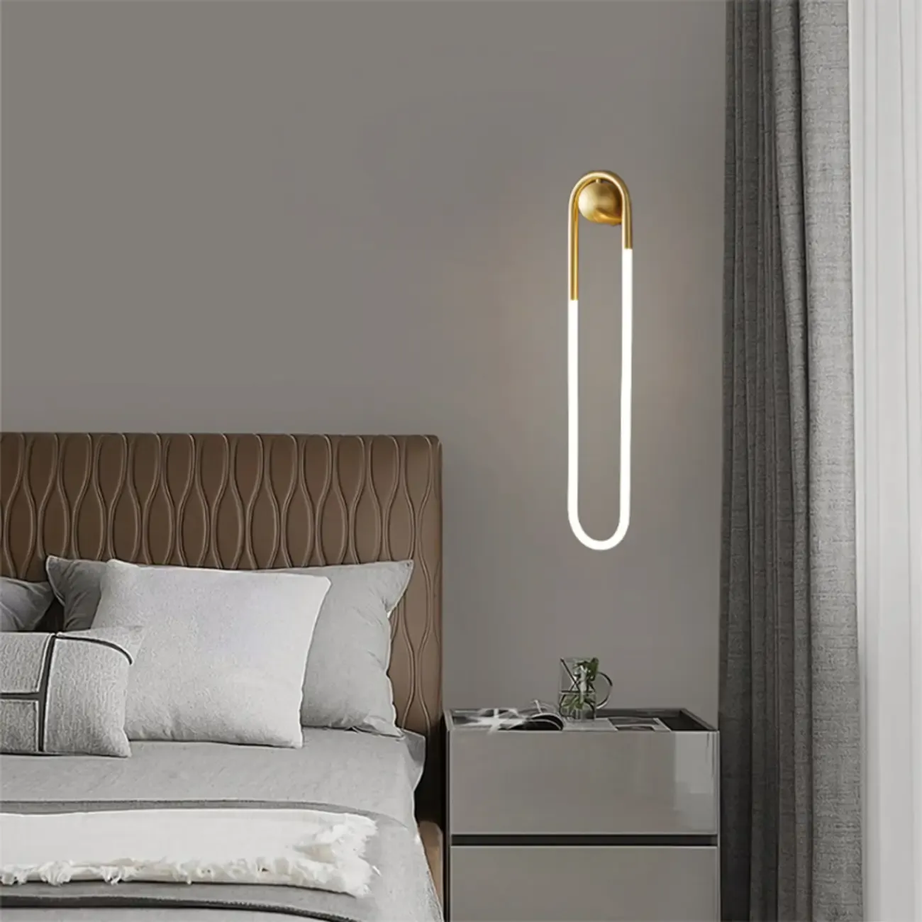 Modern Gold LED Oval Vanity Wall Light