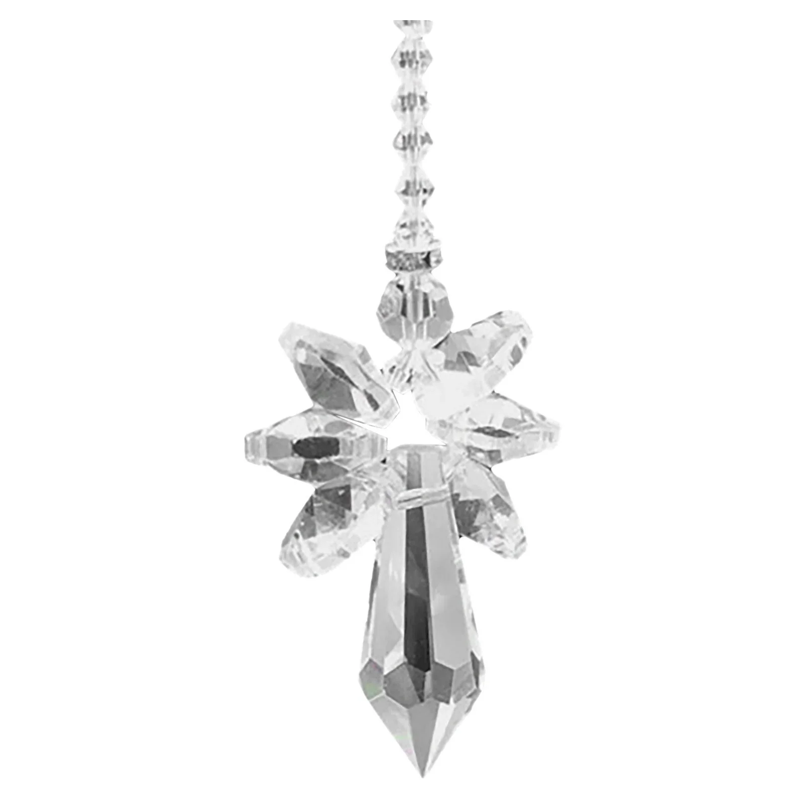HULIANFU Modern Rainbow Crystal Angel Chakra Suncatcher Charm Window Door Wind Chimes Living Room Hanging Decorations Car Pendant - Deanwangkt