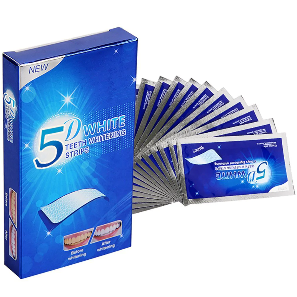 HULIANFU New 5D Gel Teeth Whitening Strips White Tooth Dental kit Oral Hygiene Care Strip for false Teeth Veneers Dentist seks Whiten gel - Deanwangkt