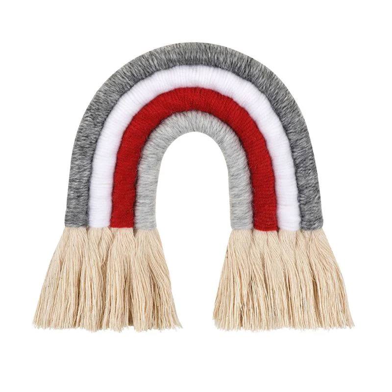 HULIANFU Macrame Rainbow Wall Hanging Decorative Colored for Boho Home Decor, Party Supplies, Baby Shower, Nursey Dorm Room - Deanwangkt