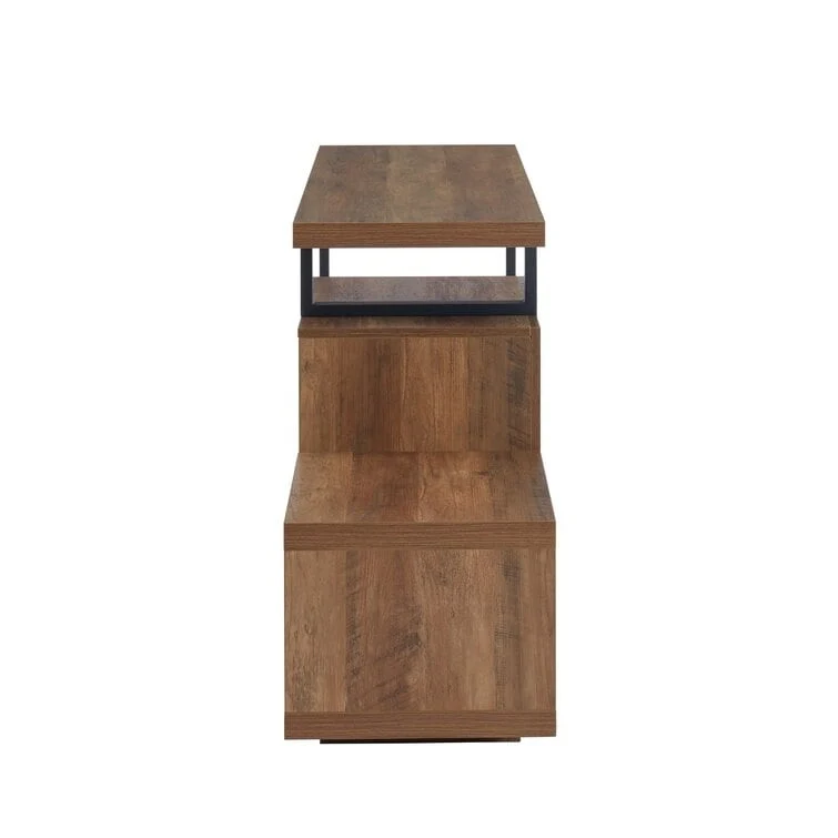 Wood TV Stand Classic Entertainment Center Media Console up to 55 with Electric Fireplace