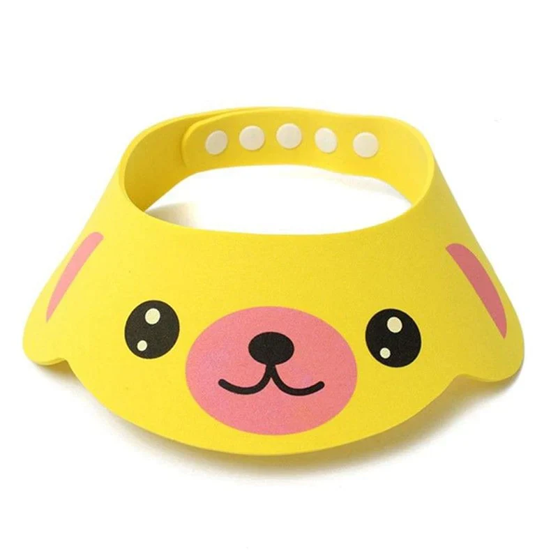 HULIANFU New Kids Bath Visor Hat,Adjustable Baby Shower Cap Protect Shampoo, Hair Wash Shield for Children Infant Waterproof Cap - Deanwangkt