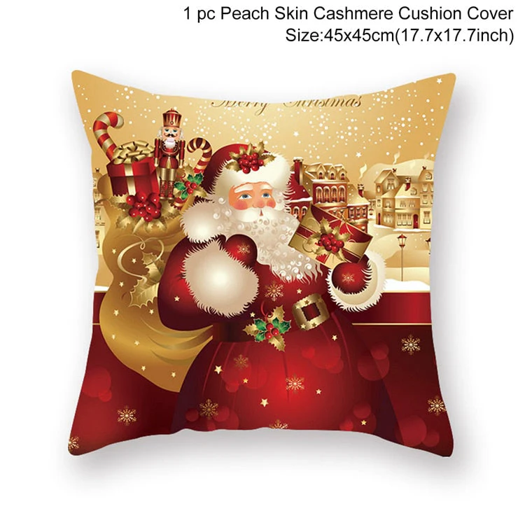 HULIANFU Santa pillowcase Happy New Year 2026  Xmas Gifts  Christmas Decor For Home Merry Christmas Ornament Navidad Natal Xmas Gifts - Deanwangkt