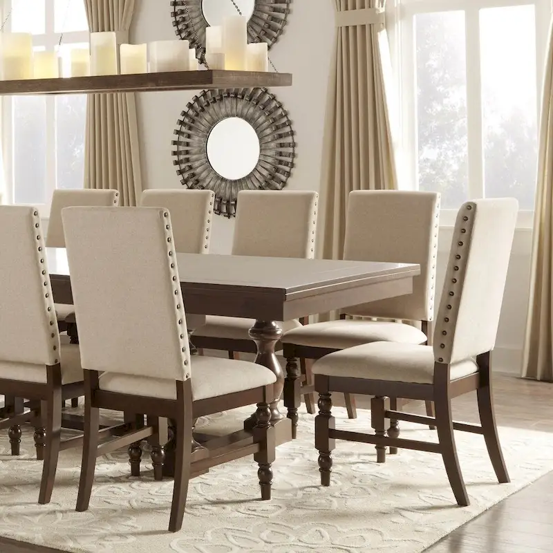 Flatiron Nailhead Upholstered Dining Chairs (Set of 2) by iNSPIRE Q Classic