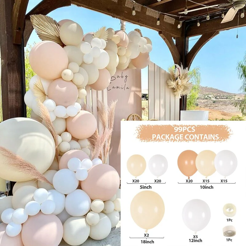 HULIANFU QIFU Macaron Balloons Garland Latex Ballons Arch Happy Birthday Party Decor Kids Adult Wedding Baloon Chain Baby Shower Balon - Deanwangkt