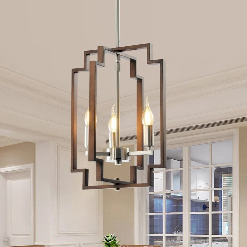 Maxax 3 - Light Chandelier with Wrought Iron Accents