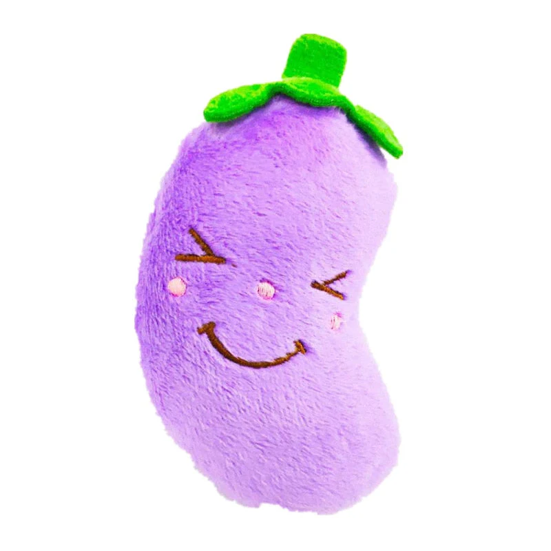 HULIANFU Pet Toys Plush Squeaky Toy Bite-Resistant Clean Dog Chew Puppy Training Toy Soft Banana Bone Vegetable Fruit Pet Supplies - Deanwangkt