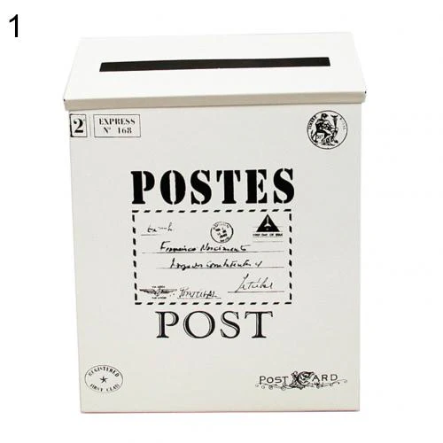 HULIANFU Retro Metal Mailboxes Wall Mounted Mail Box Mailbox Bucket Newspaper Letter Box Post Garden Decoration Garden Supplies - Deanwangkt