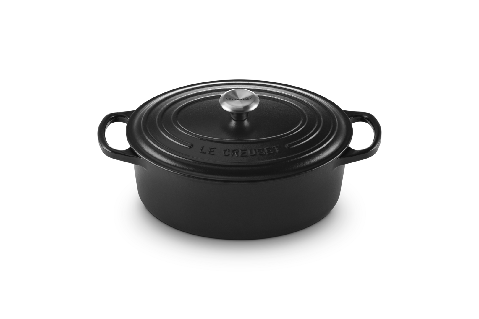 Cast Iron Oval Casserole with Black Interior