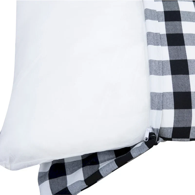 Josie Black Backless Wooden Nook with Cushion Set