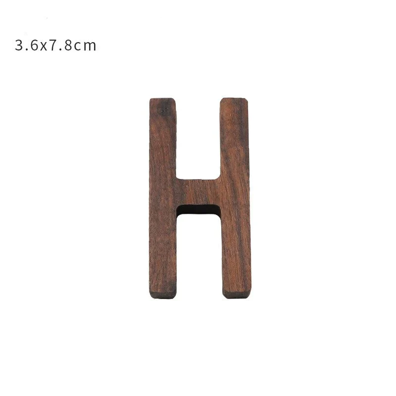 HULIANFU NEW Nordic Style Black Walnut Letter Decorative Letters Combination Wall Decoration DIY Letter Home Decoration Wooden Alphabet - Deanwangkt
