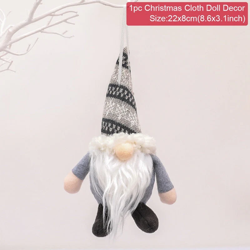 HULIANFU Santa Claus Christmas Doll Merry Christmas Decorations for Home Elk Christmas Ornaments Xmas Tree Decor  Navidad Natal Gifts - Deanwangkt