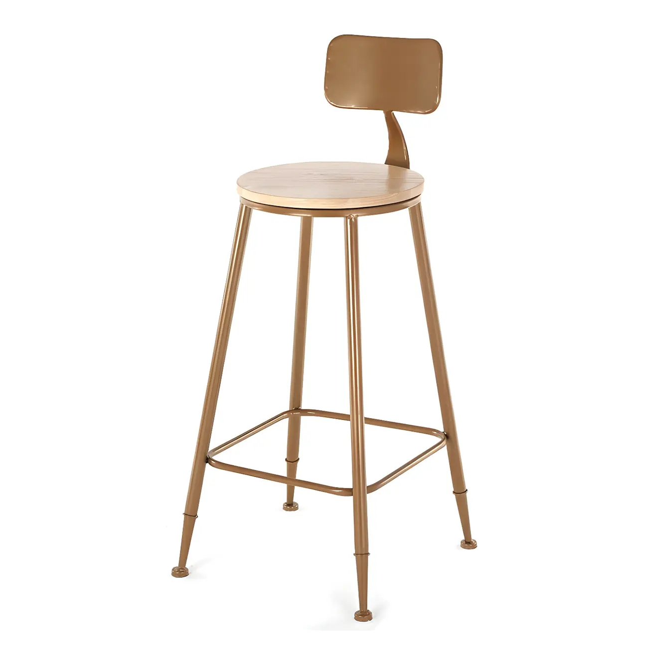 Elegant Long Bar Table with Wooden Stools