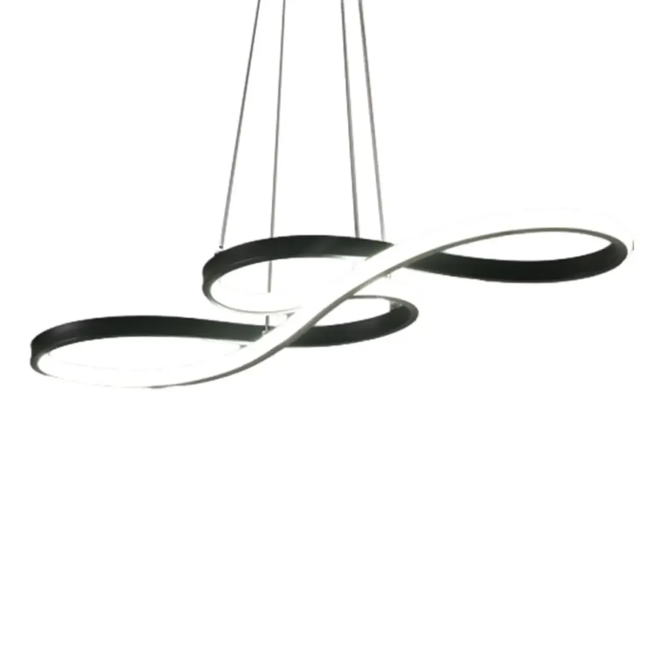 Modern White Linear LED Island Pendant Light with Multi Dimming