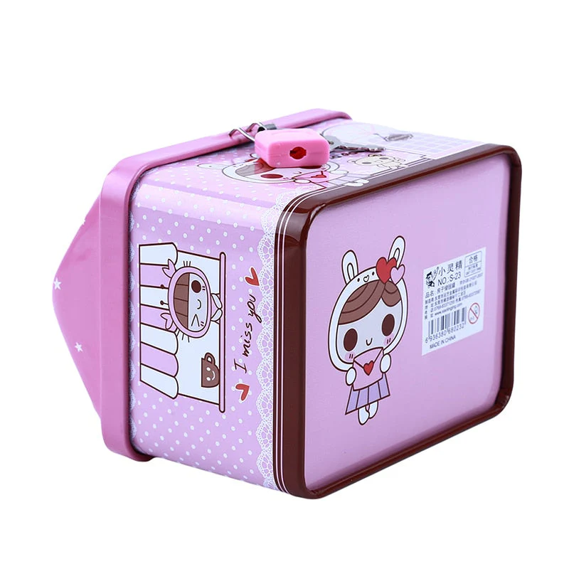 HULIANFU Small House Cute Piggy Bank Money Box Tinplate Saving Bank Best Gift For Children Money Saving Banks Gift - Deanwangkt