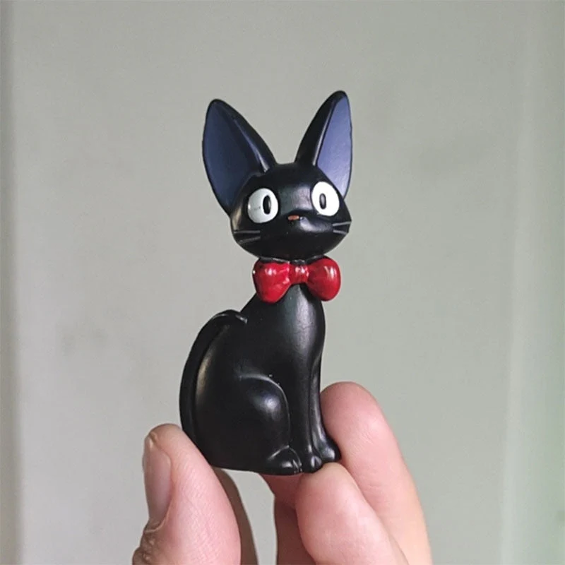 HULIANFU Lovely Cartoon Big Black Cat White Cat Model Figurines Decoration Desk Decor DIY Crafts Garden Home Office Ornament Miniatures - Deanwangkt
