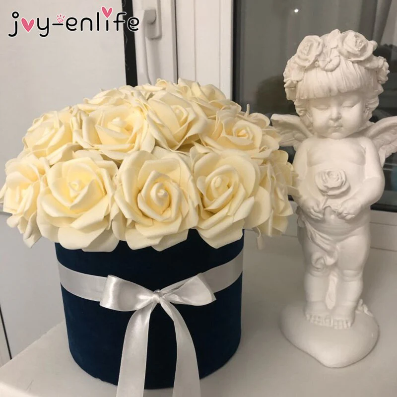 HULIANFU Wedding Decoration 10-40cm Rattan Wreath Metal Hoop Wreath Decor Floral Hoop Christmas Decor for Home Hanging Artificial Flower - Deanwangkt