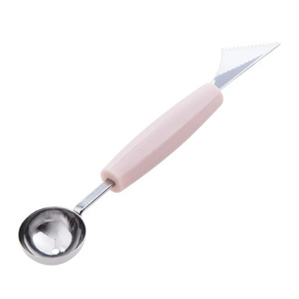 HULIANFU Kitchen Accessories Dual-head Stainless Steel Carving Knife Fruit Watermelon Ice Cream Baller Scoop Stacks Spoon Home gadgets - Deanwangkt