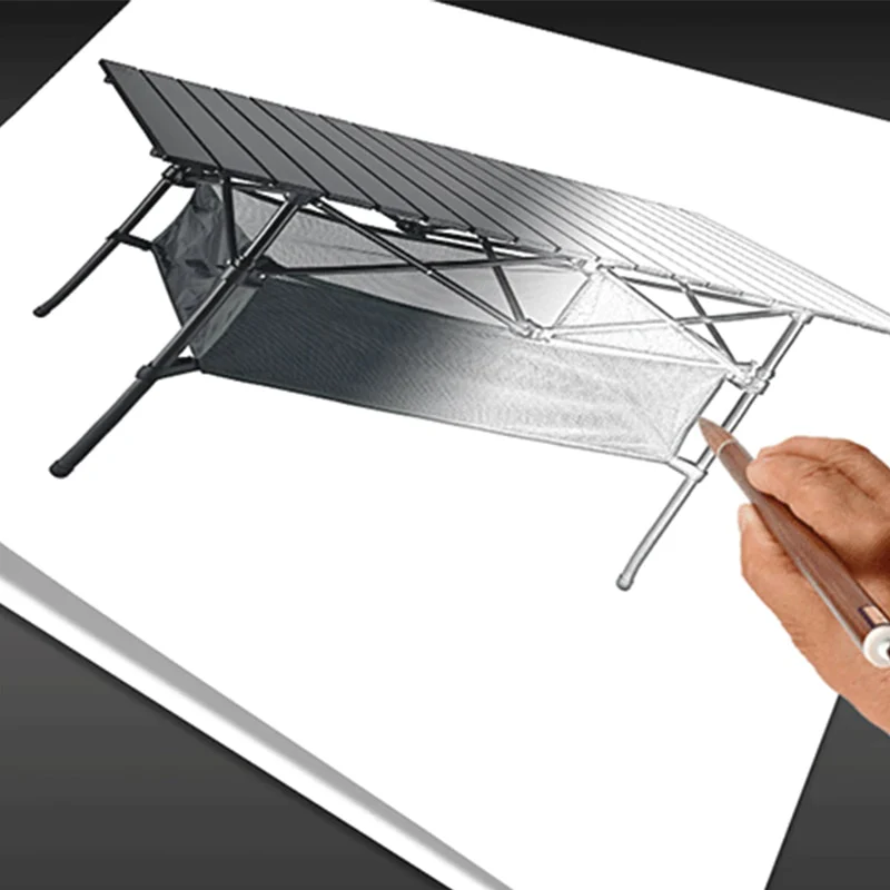 HULIANFU New Outdoor Folding Table Chair Camping Aluminium Alloy BBQ Picnic Table Waterproof Durable Folding Table Desk - Deanwangkt