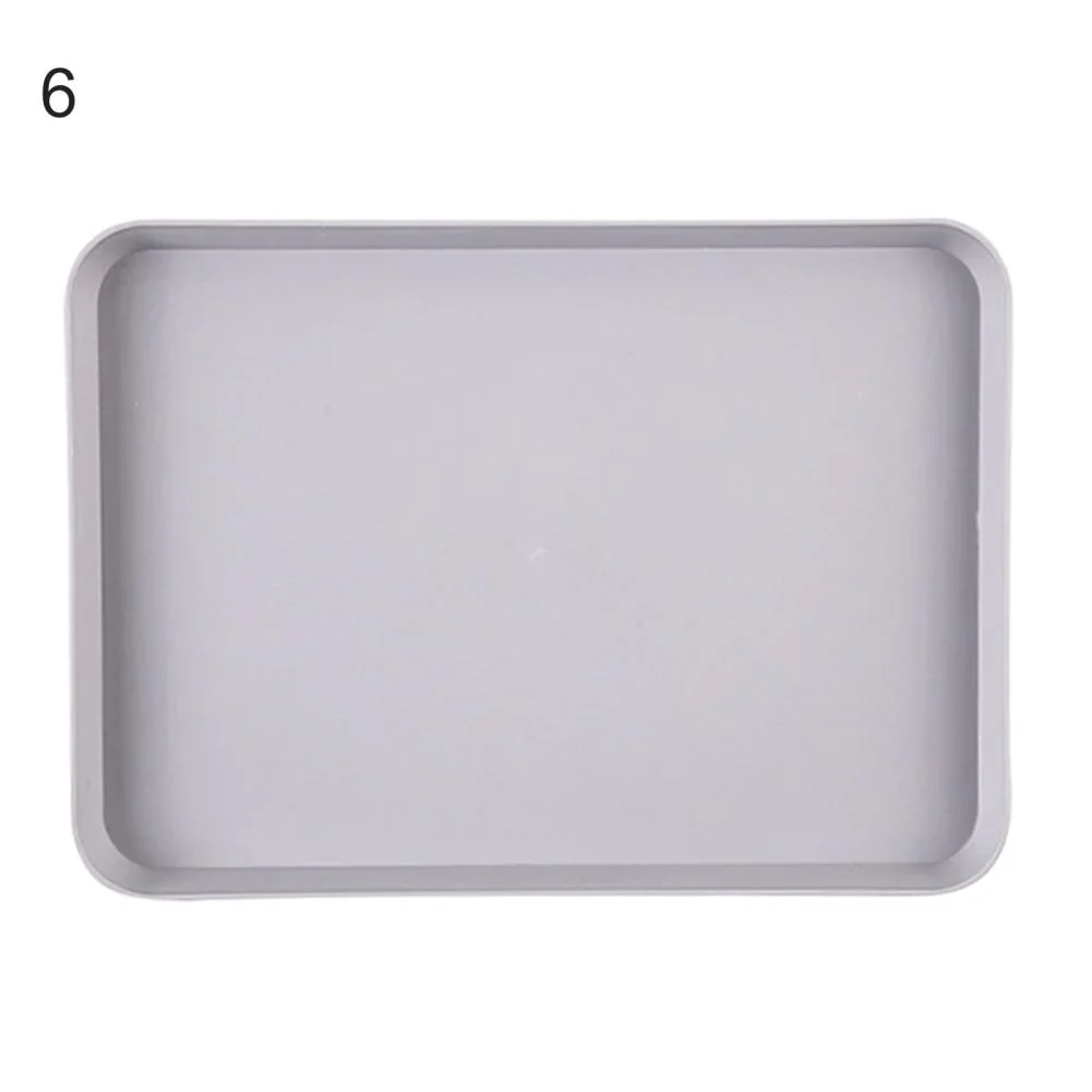 HULIANFU Nordic Simple Rectangular Fruit Dessert Plastic Storage Tray Kitchen Supplies Fruit Plate Restaurant Hotel Bread Pans Tray - Deanwangkt