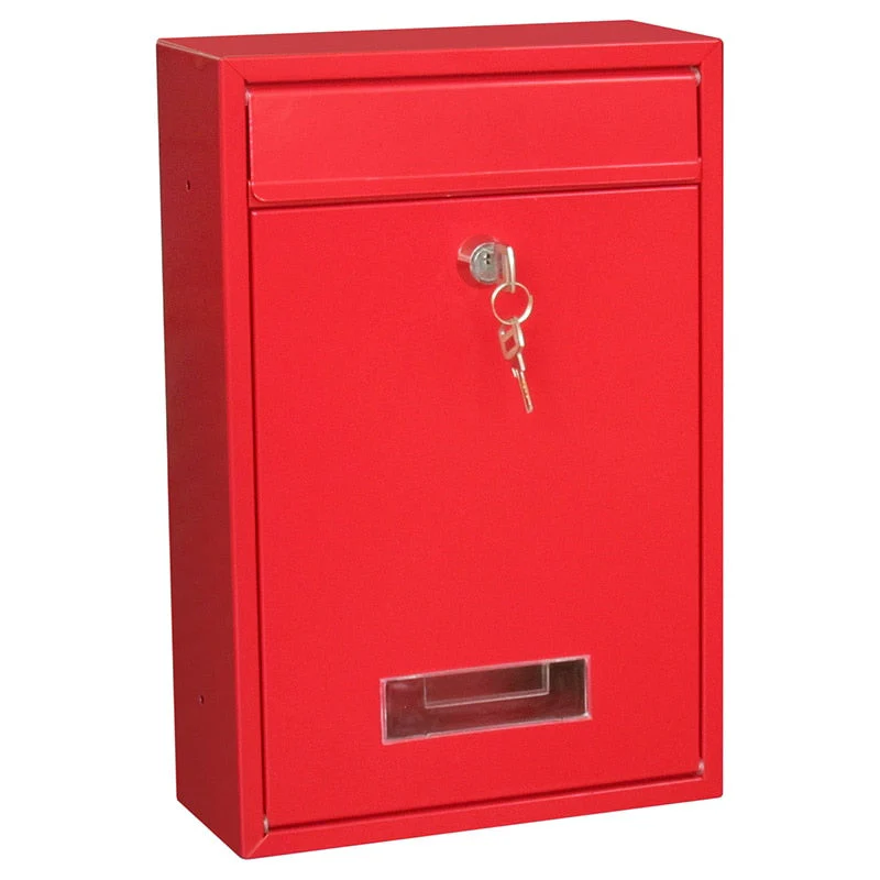 HULIANFU Mailbox Outdoor Wall Mount Security Locking Mailbox Letter Box for Home Garden Decoration Letter Newspaper Magazine Post Box - Deanwangkt