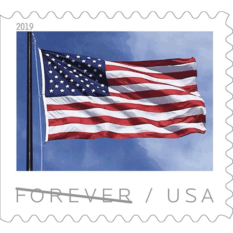 US Flag 2019, (Coil of 100) - TWENTYSTAMPS