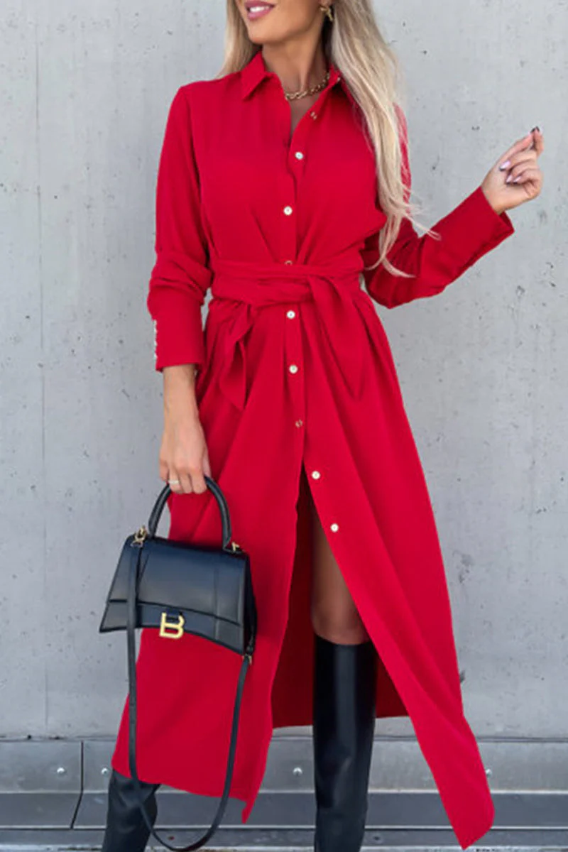 hulianfu Fashion Solid Frenulum V Neck Irregular Dress Dresses(4 Colors) - Deanwangkt