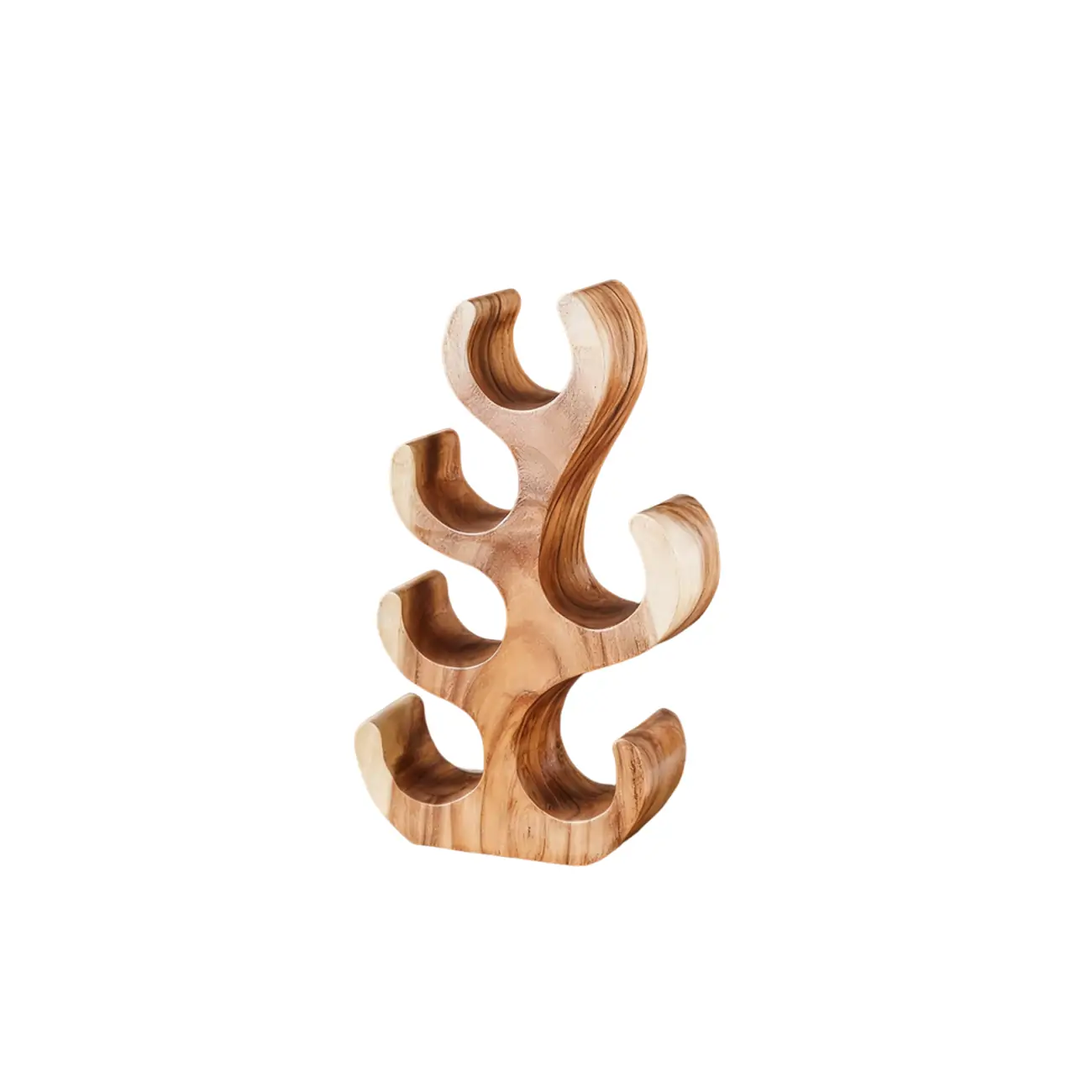 Solid Wood Tree Design Handcraftd Wine Rack Table Top