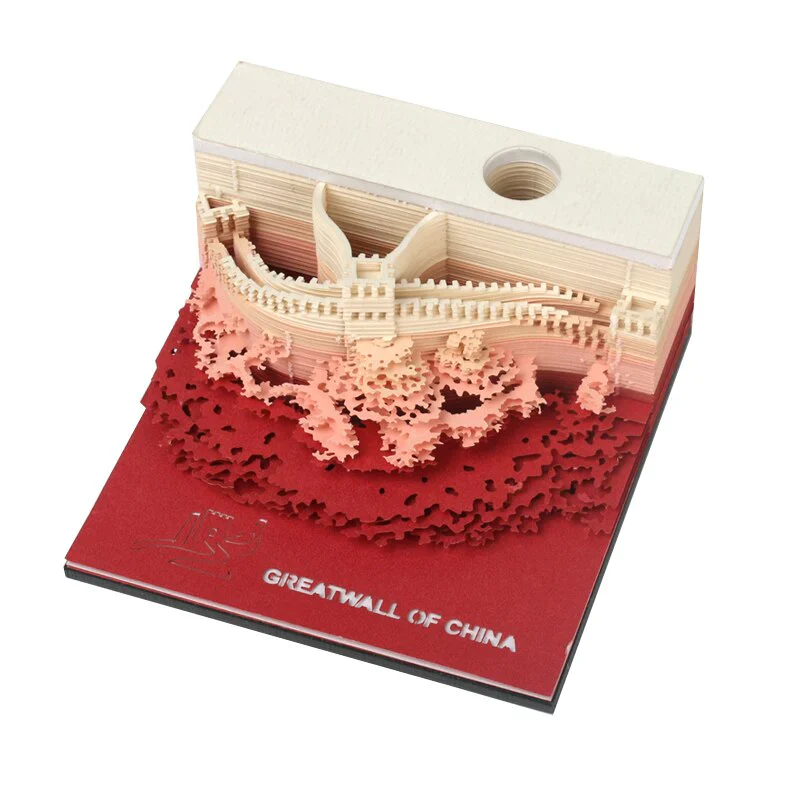 HULIANFU Omoshiroi Block 3D Memo Pads Novelty Famious Movie Building Harry Design New Year Christmas Gift - Deanwangkt