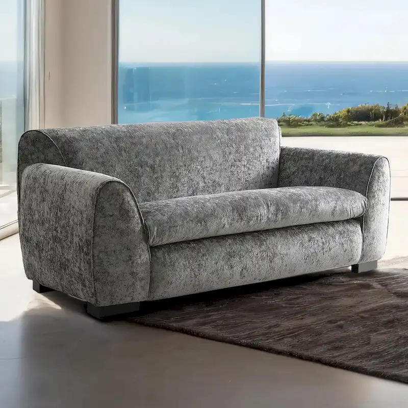 Furniture of America Corwin Modern Bench Style Loveseat with OEKO TEX Certified Fabric