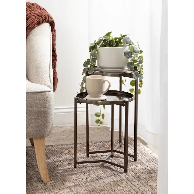 Kate and Laurel Aguilar Plant Stand Set - 2 Piece