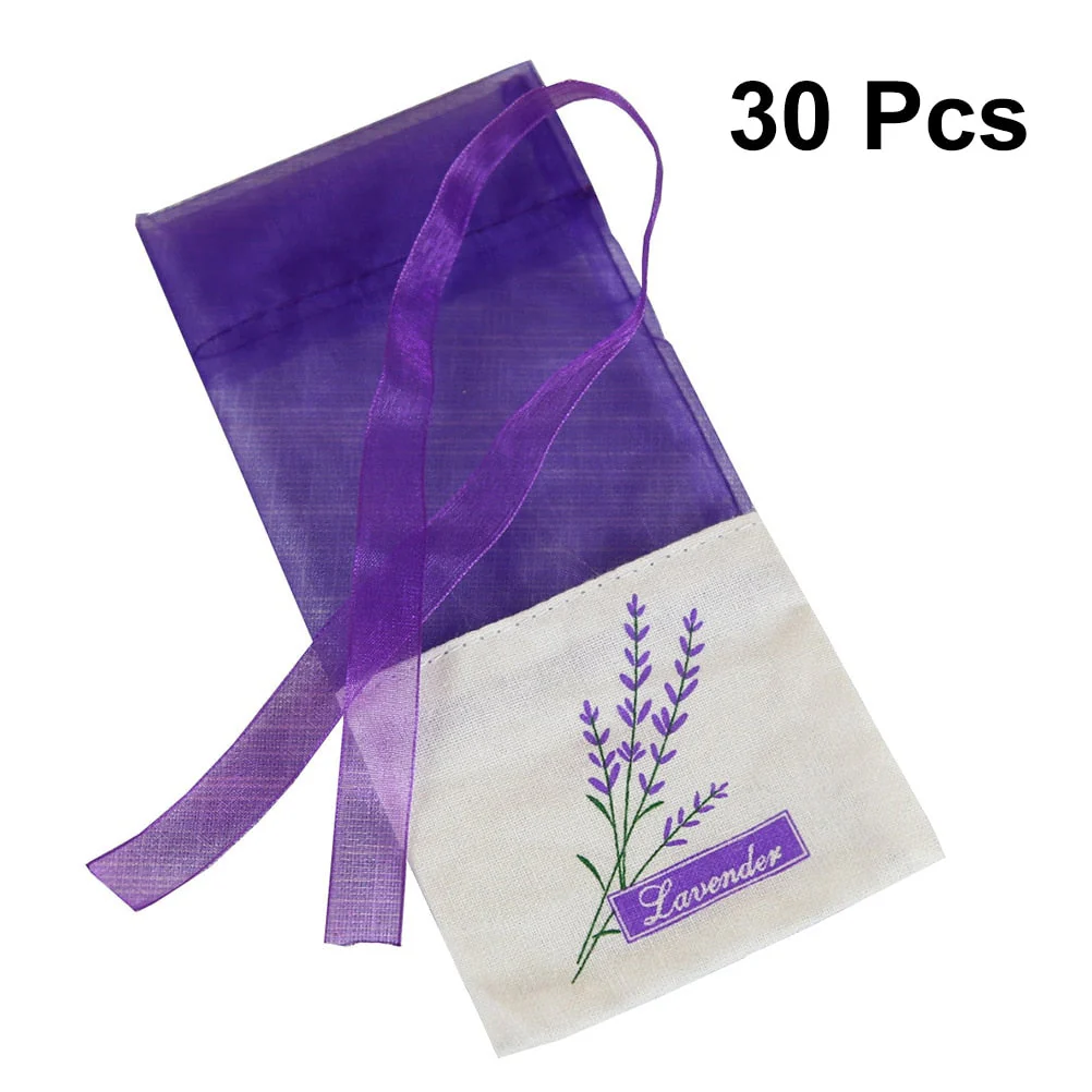 HULIANFU Lavende Sachet Bags Portable Flowers Printing Beautiful Fragrance Lavender Sachet Bag for Seeds Dry Flowers Sachet Bags A30 - Deanwangkt