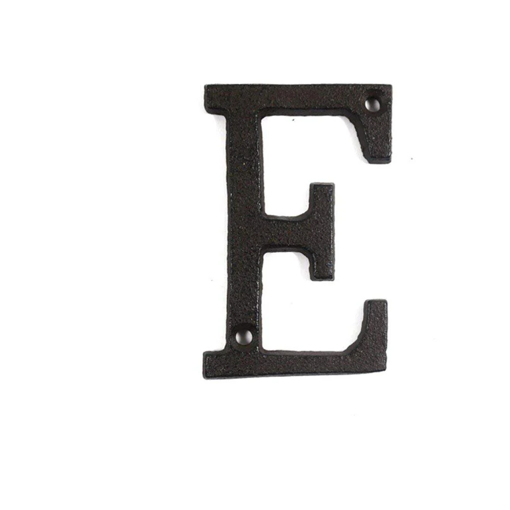 HULIANFU Metal Letters Numbers Cast Iron Decoration House Sign Doorplate DIY Cafe Wall CLH@8 - Deanwangkt