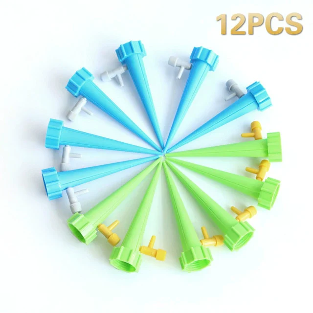 HULIANFU New 12PCS Drip Irrigation System Automatic Watering Spike for Plants Garden Watering System Irrigation System Greenhouse - Deanwangkt