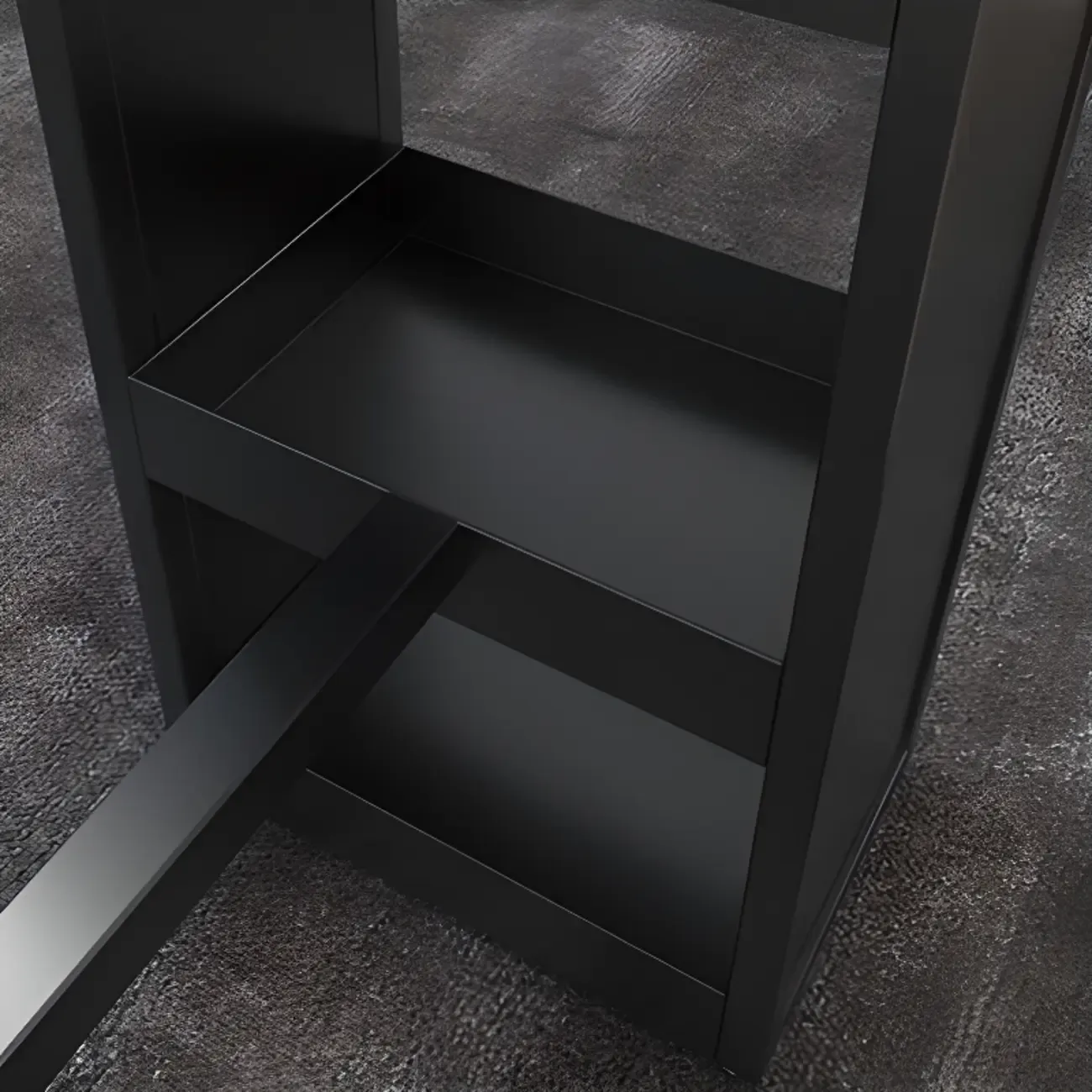 Industrial Brown Wooden Bar Height Table Metal Base with Shelves