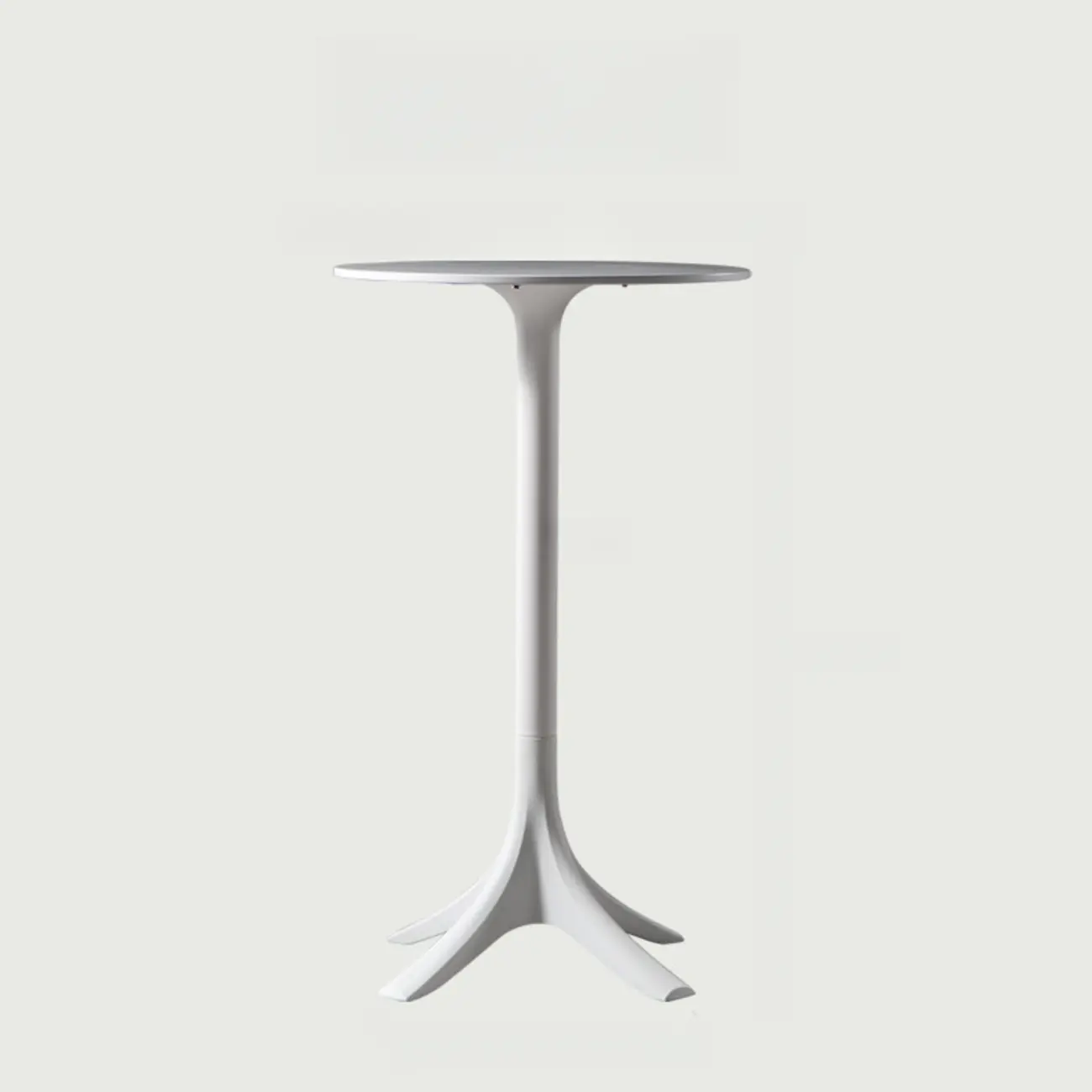 White Round Acrylic Tall Bistro Table Pedestal Base