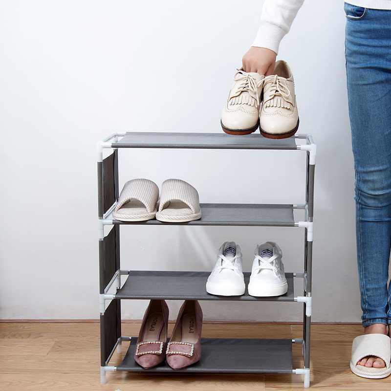 HULIANFU Multi-storey Shoe Rack Multi-functional Organizer Household Cloth Storage Rack Easy To Assemble Dormitory Provincial Space Rack - Deanwangkt
