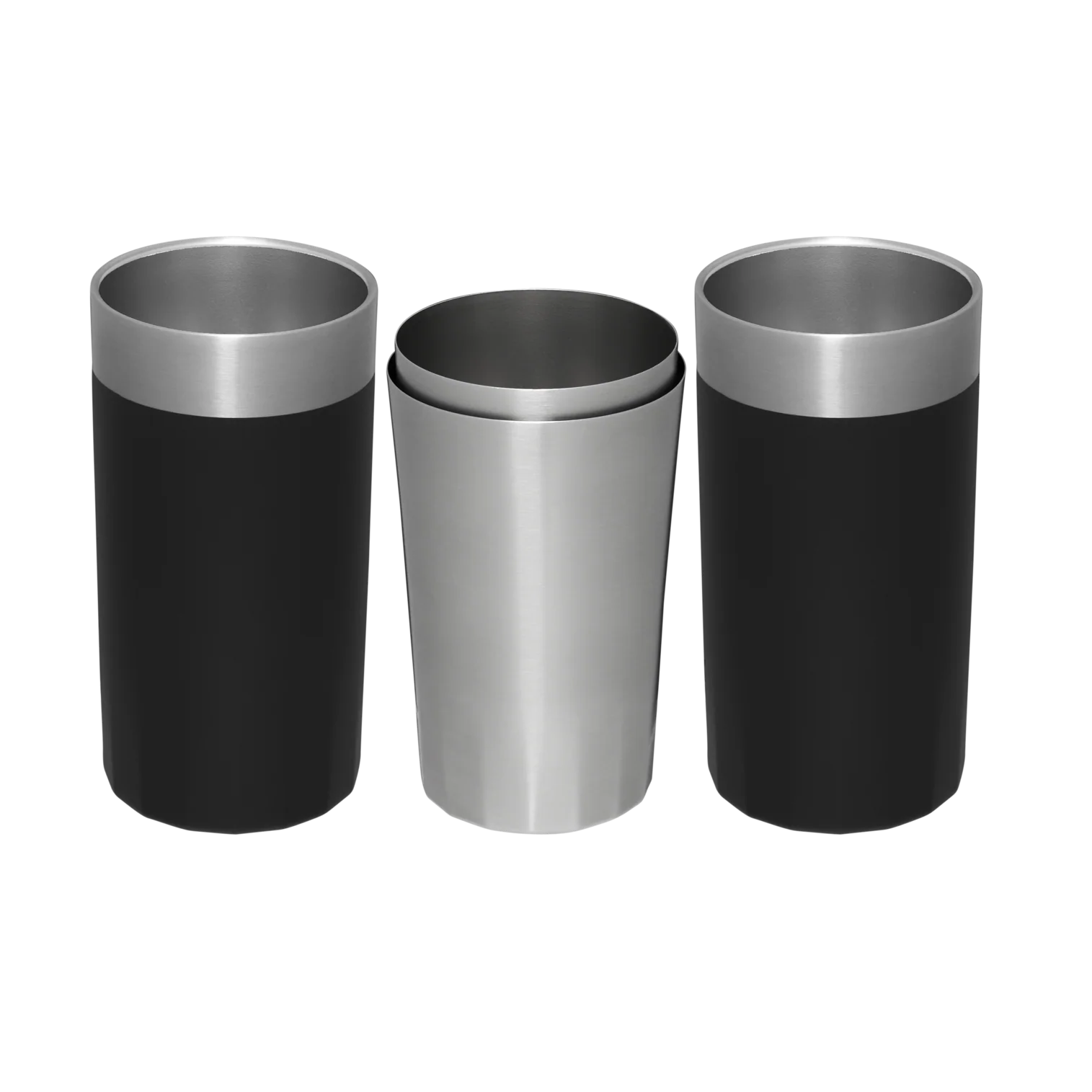 Lifted Spirits Prismatic™ Highball Glass + Craft Cocktail Shaker Set | 12 OZ