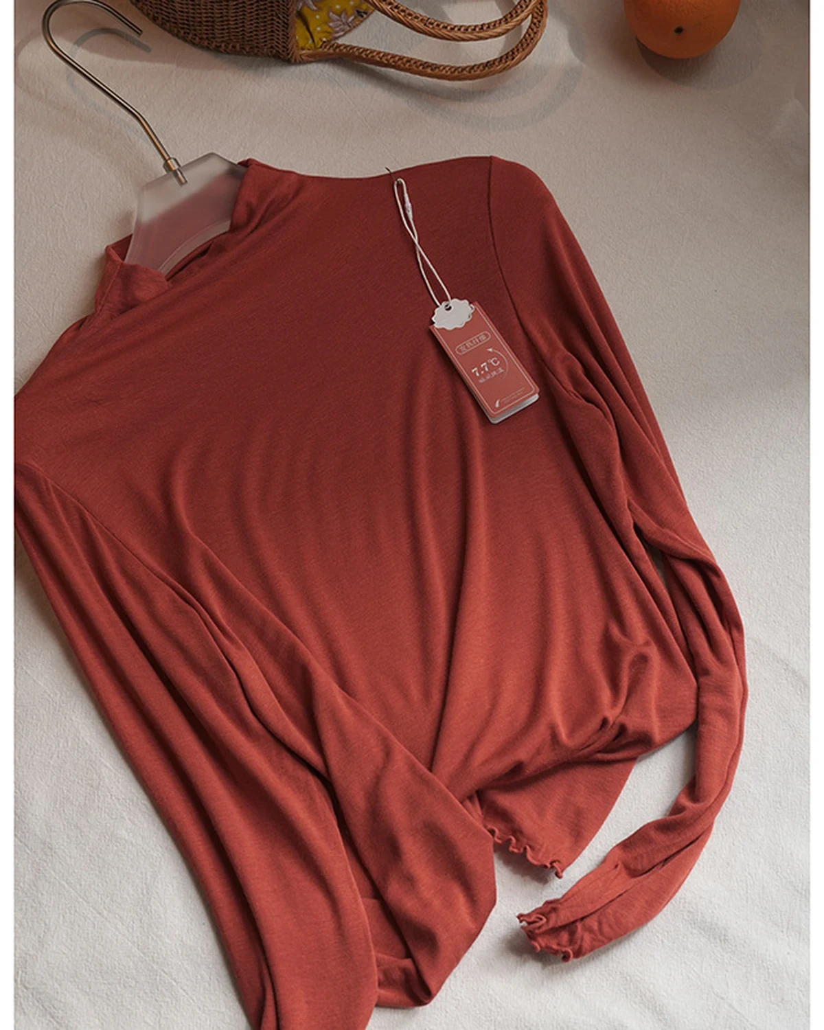 Autumn Winter silky-soft Skin-Friendly Wool Base Layer Top, Versatile Casual Loose Half-High Neck Top, High-Stretch Warm Women's Inner Layer