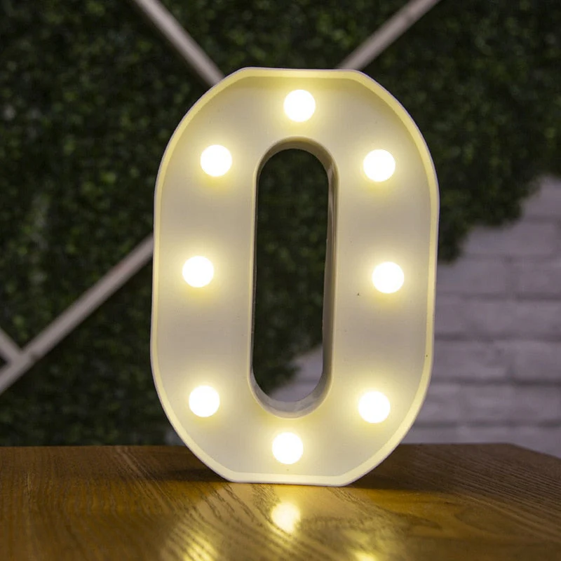 HULIANFU Luxury Alphabet Letter LED Lights Luminous Number Lamp  Battery Night Light for Home Wedding Birthday Christmas Party Decoration - Deanwangkt
