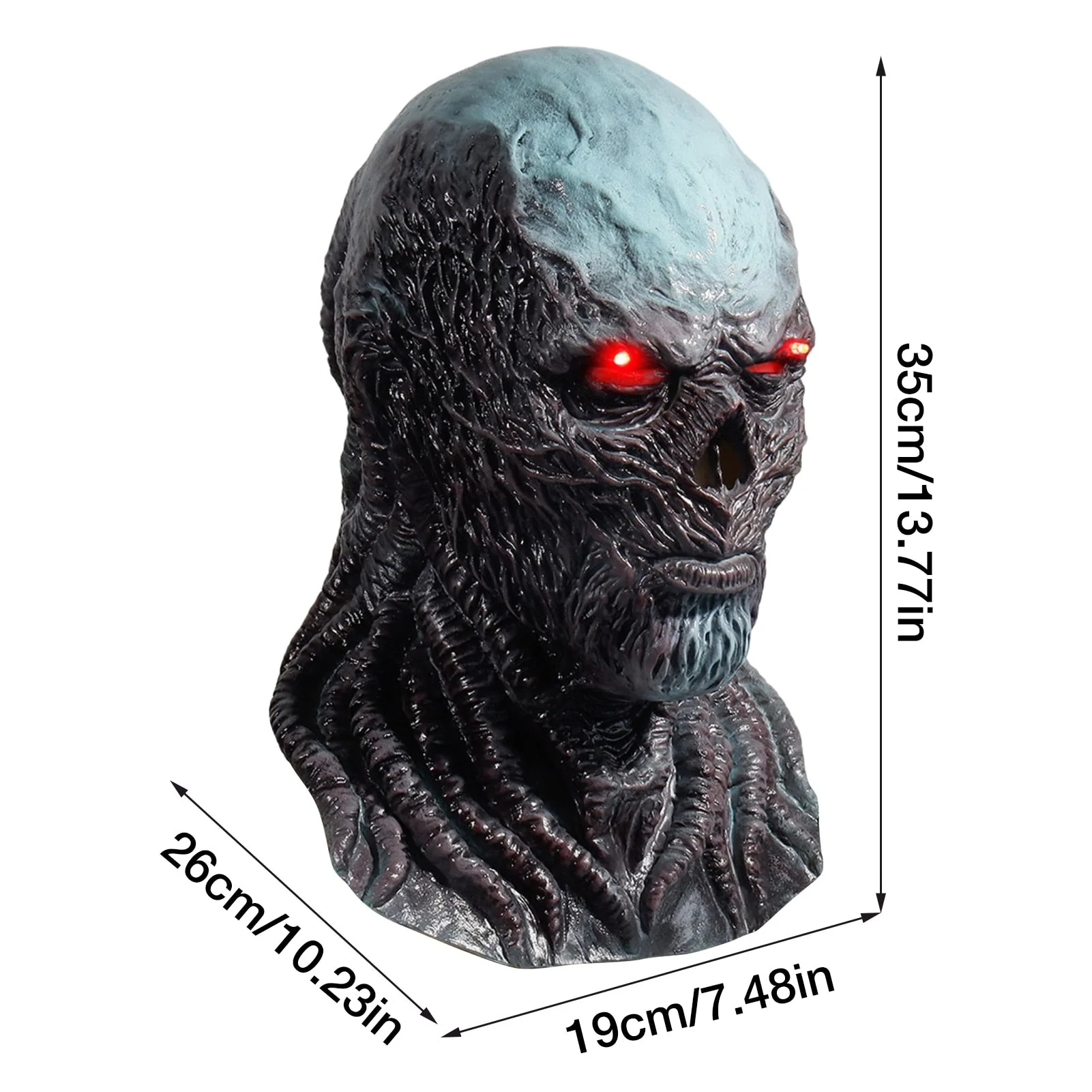 HULIANFU Steam Skull Halloween Mask Realistic Latex Full Face Creepy Skull Head Headgear Horror Mask Party Halloween Decoration - Deanwangkt
