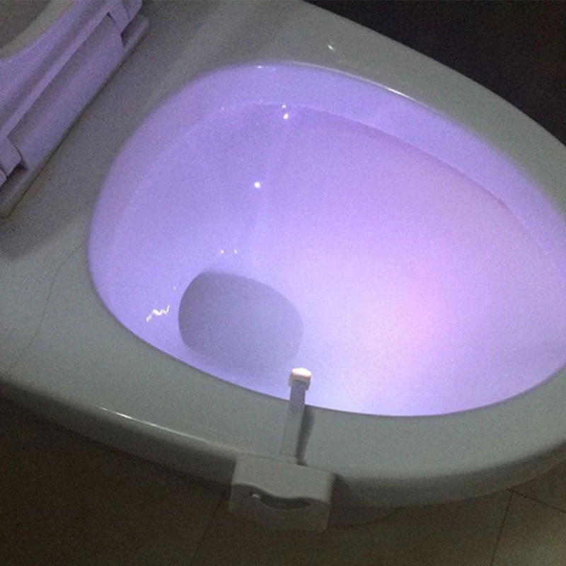 HULIANFU Smart Bathroom Toilet Nightlight LED Body Motion Activated On/Off Seat Sensor Lamp 8 multicolour Toilet lamp hot - Deanwangkt