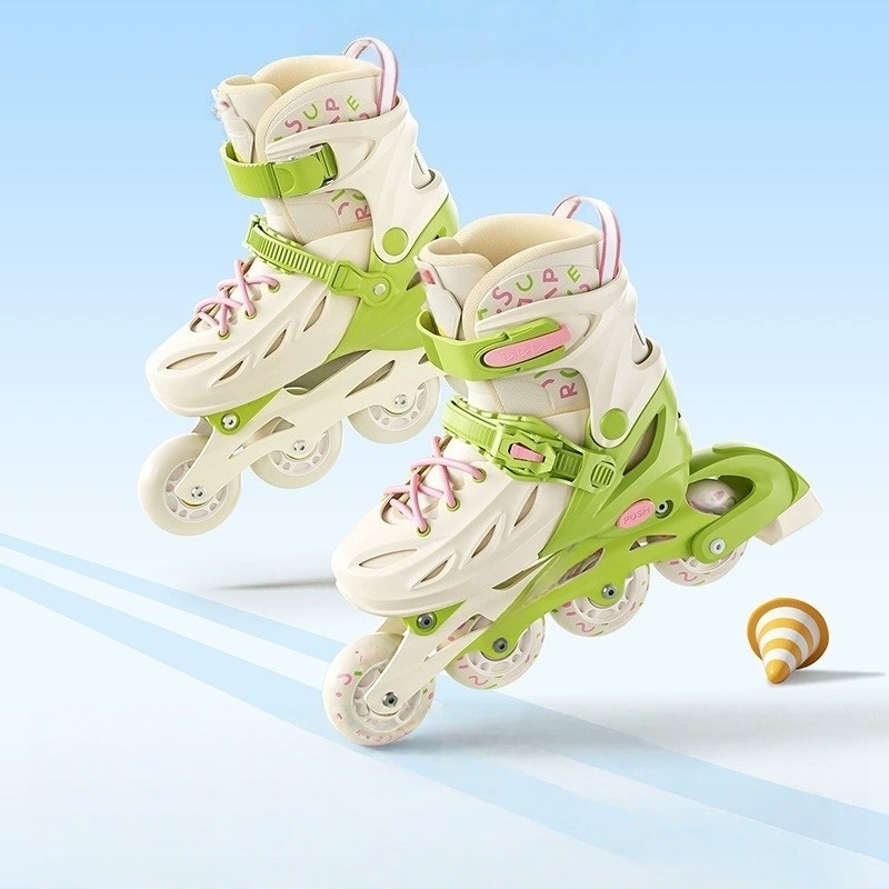 Adjustable Kids Inline Skates, Fresh Green