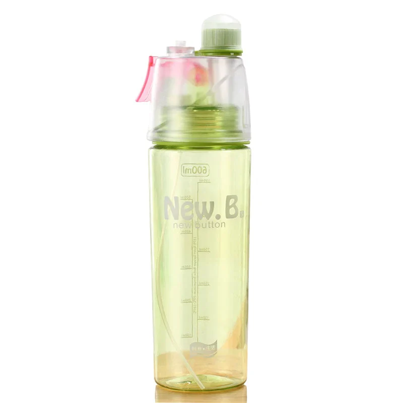 HULIANFU New 400/600Ml 3 Color Solid Plastic Spray Cool Summer Sport Water Bottle Portable Climbing Outdoor Bike Shaker My Water Bottles - Deanwangkt